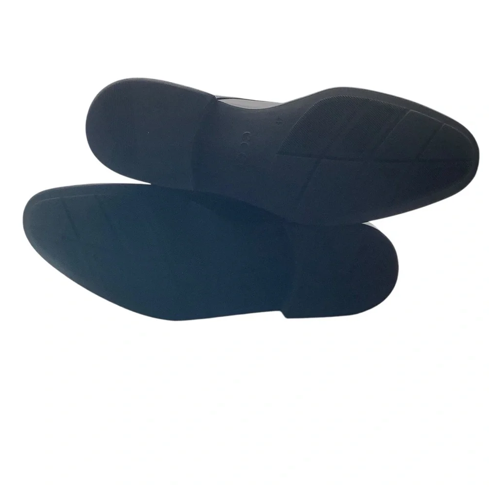Ecco Black‎ Leather Loafers Slip-On Shoes size 11